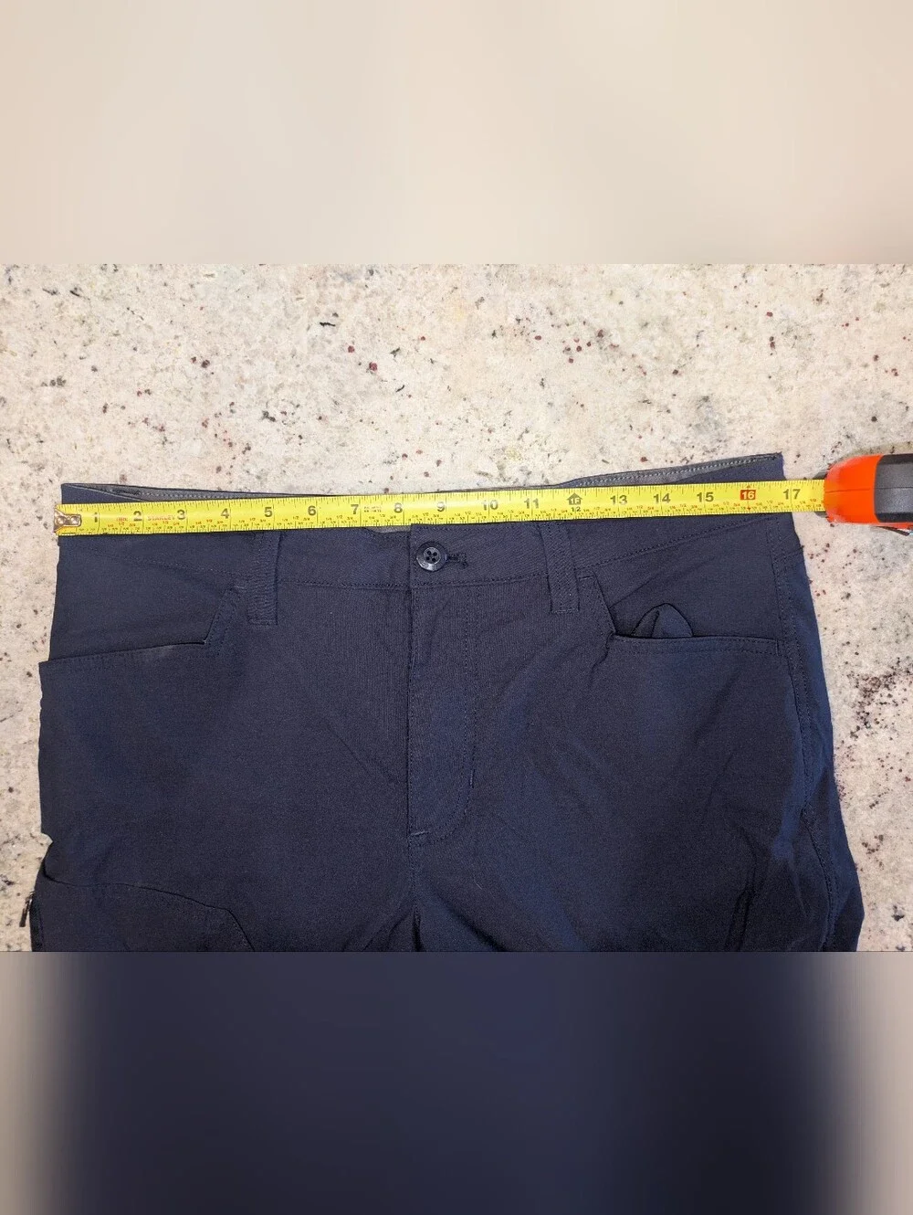 Eddie Bauer Men's Fleece Lined Tech Pants 34x32 Navy Stretch Outdoor Hiking